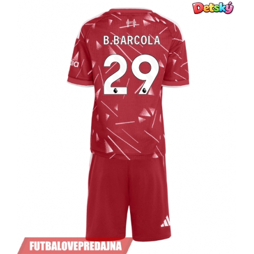 Lacne Dětský Futbalové dres Liverpool Bradley Barcola #29 2026-27 Krátky Rukáv - Domáci (+ trenírky)